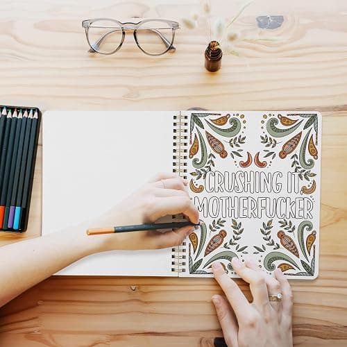 Beautiful Coloring Book Set of 2 for Adult Relaxation - Funny Coloring Books with Floral Designs for a lot of Laughs - The Perfect Stress-Relieving Gift for Women thumbnail 4