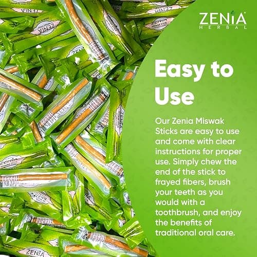 Zenia Sewak Natural Miswak Toothbrush - Vacuum Sealed Natural Flavor Traditional Peelu Toothbrush Stick - for Healthy Gums, Teeth, and Fresher Breath (Pack of 3) thumbnail 5