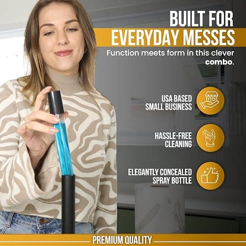 BLUJAYE 2 in 1 Paper Towel Holder with Spray Bottle - Matte Black Paper Towel Holder Countertop & Spray Bottle - Rust-Resistant Metal Base Standing Paper Roll Mount for Kitchen, Bathroom & Garage thumbnail 8