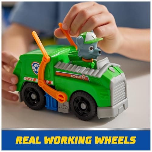 Paw Patrol, Rocky’s Recycle Truck, Toy Vehicle with Collectible Action Figure, Sustainably Minded Kids Toys for Boys & Girls Ages 3 and Up thumbnail 7