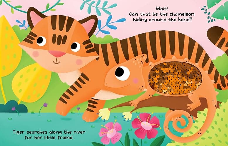 Chameleon's Colors - Children's Touch and Feel Storybook with 2-Way Sequins - Sensory Board Book thumbnail 6