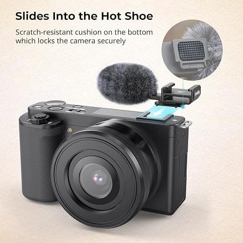 SmallRig Cold Shoe Adapter with Wind Muff Windshield for Sony ZV-1F / ZV-E10 / ZV-1 / ZV-E1 / ZV-1 II, Wind Furry for Light Microphone Attachment - 3526 thumbnail 5