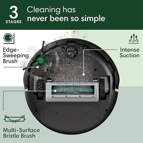 iRobot Roomba 105 Vac Robot Vacuum with AutoEmpty Dock - Self-Empties for 75 Days, Easy to use, Intense Power-Lifting Suction, LiDAR Navigation, Multi-Surface Cleaning, Cleans in Neat Rows thumbnail 4