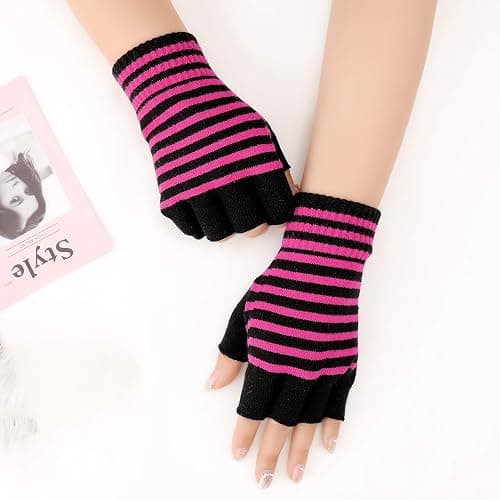 Bienvenu Unisex Stretchy Fingerless Hand Warmer Skeleton Gloves thumbnail 2