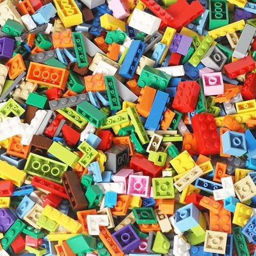 ekuzi Classic Bricks Compatible with Lego Base Plates (500pcs+2plates) thumbnail 4