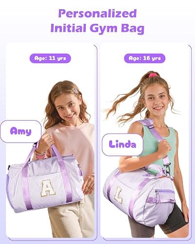 Vogewood Graduation Gifts for 9 Years Old Girl, Girls Travel Duffle Bag, Gifts for Teenager, Dance Bag for Girls, Kids Overnight Bags with Shoe Compartment, Teen Girl Gifts Trendy Stuff (Letter A) thumbnail 2