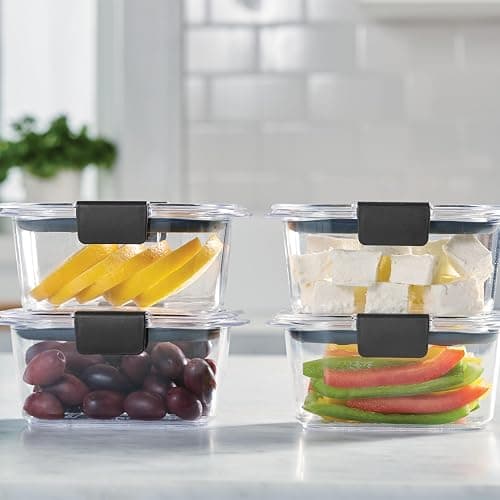 Rubbermaid Brilliance BPA Free Airtight Food Storage Containers with Lids, Set of 4 (4.7 Cup) Ideal for Lunch, Meal Prep, and Leftovers thumbnail 2