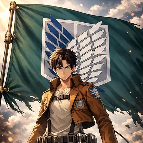 RARELEMON Attack On Titan Scout Regiment Logo Tapestry Wall Hanging Art 30" x 50" thumbnail 7