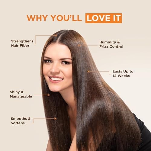 KATIVA Brazilian Keratin Treatment Kit at home Formaldehyde Free Hair Straightening with Hyaluronic Acid, Up to 12 Weeks Frizz Control for Curly, Wavy, Frizzy Hair (Straightening Kit) thumbnail 7