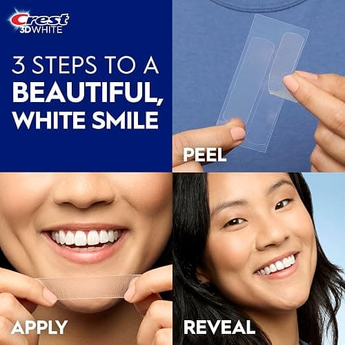 Crest 3D Whitestrips Sensitive At-Home Teeth Whitening Kit, 18 Treatments, Gently Removes 15 Years of Stains, Crest Whitestrips, Teeth Whitening Kit thumbnail 5