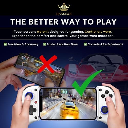 MAJESTECH [HOT NEW D11 Phone Controller For iPhone/Android/Tablet/iPad/Switch, Play Call of Duty, Roblox, Xbox Cloud, Wireless Bluetooth Mobile Gaming Controller iPhone 16 15 14 13 Samsung Google thumbnail 6