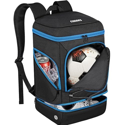 Ciihars Soccer Backpack,Soccer Bag with Ball Holder,Sport Equipment Bags Water resistant Includes Separate Cleat Fit Basketball Volleyball Football - Image 1