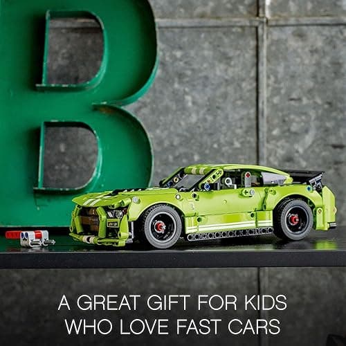 LEGO Technic Ford Mustang Shelby GT500 Building Set 42138 - Pull Back Drag Race Toy Car Model Kit, Featuring AR App for Fast Action Play, Great Gift for Boys, Girls, and Teens Ages 9+ - Multicolor thumbnail 3