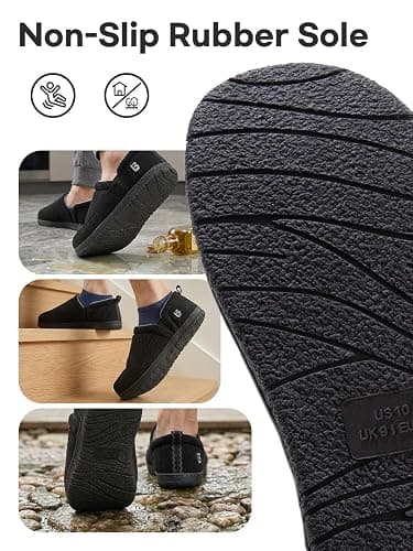 LongBay Men's Slippers Two Tone Comfy Memory Foam Slip-On Indoor Outdoor House Shoes Bedroom Loafers thumbnail 6