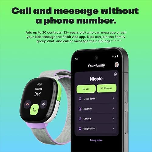 Fitbit Google Ace LTE - Kids Smartwatch with Call, Message, GPS, and Activity-Based Games, Ace Pass Data Plan Required - Spicy - Moovin thumbnail 4
