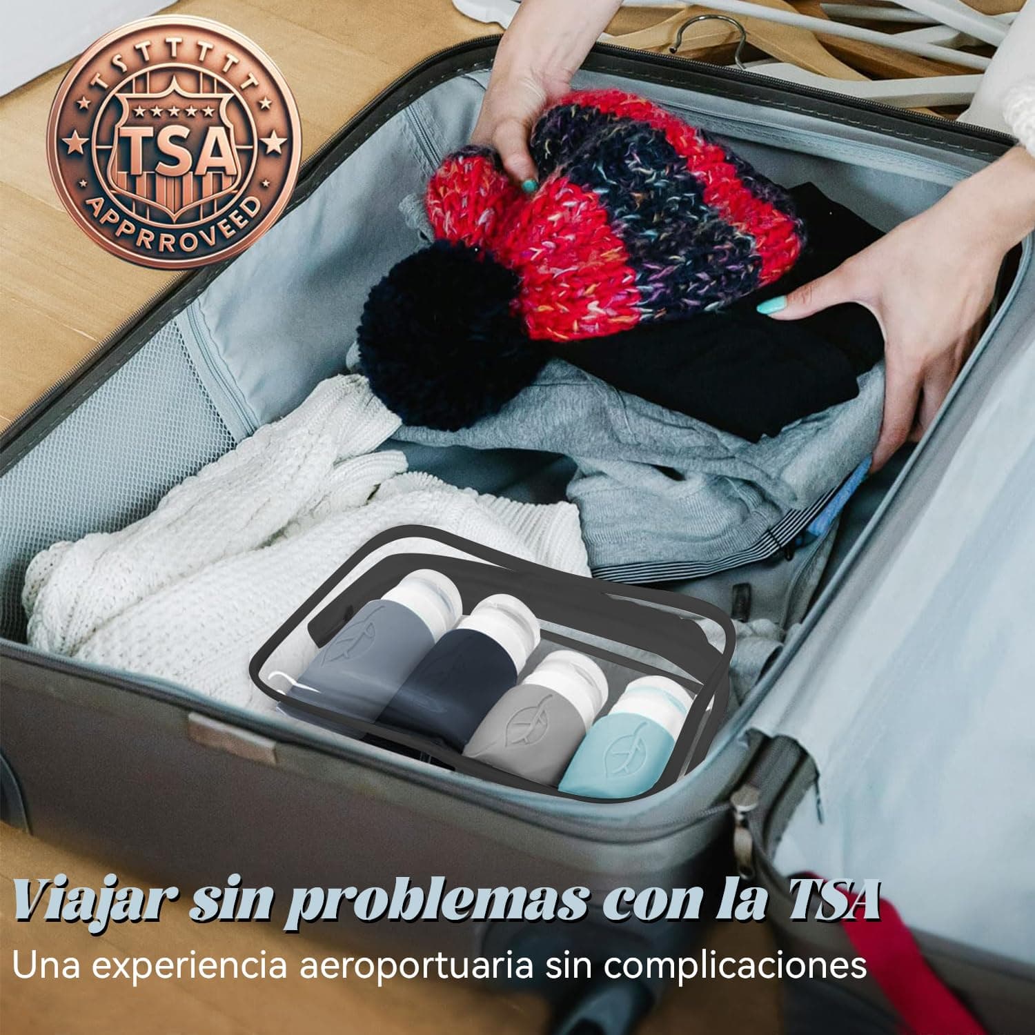 16 Piezas de Botellas de Viaje de Silicona, Contenedor de Tamaño de Viaje de 3 Oz Aprobado Por la Tsa, Sin Bpa, A Prueba de Fugas, Comprimible, Accesorios de Viaje Recargables (Colores Fríos-17 PCS) thumbnail 5