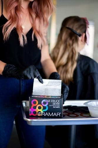 Framar Silver Hair Foils For Highlighting - Pop Up Hair Foil For Hair Highlighting, Highlight Foils For Hair, Aluminum Foil Sheets, Salon Foils For Hair Stylist, Non Slip 500 Pop Up Foil Sheets thumbnail 8