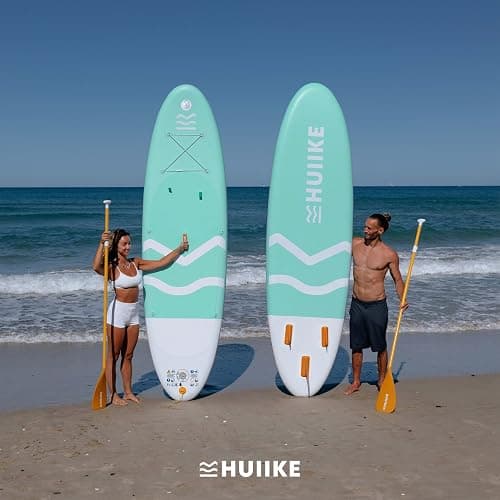 HUIIKE Inflatable Paddle Board for Adults with Accessories Included, Oar, Fins, Pump. Stand Up Paddleboard Great Stability and Resistance. 10’ x 33" x 5.9", Maximum Load 286 lb thumbnail 8