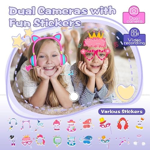 Kids Smart Phone, Christmas Birthday Gifts for Boys Girls Toddler Cell Phone Toys with Dual Camera Music Player Mini Educational Learning Games Fake Phone for 4-8 Year Old with 16G SD Card (Pink) thumbnail 4