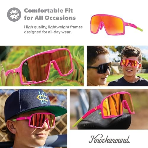 #5 Knockaround Campeones Wraparound Sunglasses for Kids - Performance Lenses with Full UV400 Protection thumbnail 5