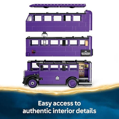 LEGO Harry Potter Knight Bus Adventure - Wizarding World Toy with 5 Collectible Minifigures plus Accessories incl. Wands - Prisoner of Azkaban Gift for 8+ Year Old Girls & Boys - 76446 thumbnail 4