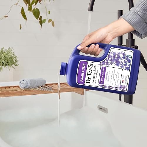 Dr Teal's Foaming Bath with Pure Epsom Salt, Soothe & Sleep with Lavender, 62.5 fl oz thumbnail 6