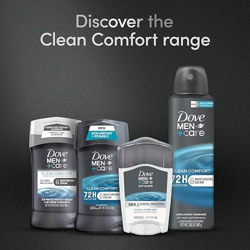 Dove Men+Care Clinical Protection Clean Comfort Antiperspirant Stick 96-Hour Sweat and Odor Protection Clinical Strength for Men with 1/4 Moisturizing Cream 1.7 oz thumbnail 6