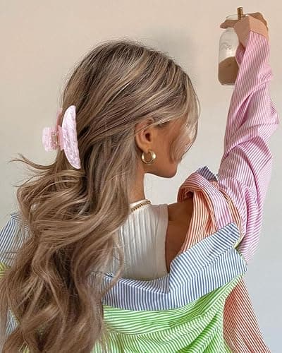 6 Pcs Cute Hair Claw Clips for Women Girls, Strong Hold Hair Jaw Clips, Non-Slip Hair Accessories Acrylic Resin Hair Clips. thumbnail 7