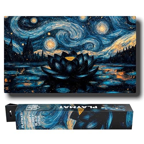 Realm Guard - 14x24 TCG/MTG Playmat (Starry Starry Black Lotus) - Image 1