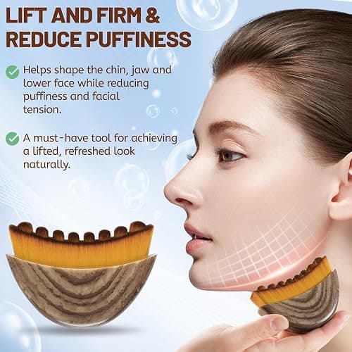 New Lymphatic Contour Face Brush,Lymphatic Drainage Massager for Chin & Neck,Ultra-Soft Bristles Suitable for All Skin Types,Portable Ergonomic Beauty Tool with Travel Case（1 Pcs） thumbnail 2