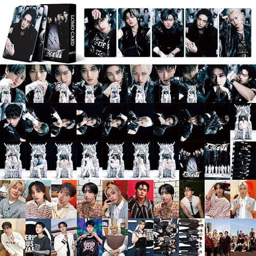 PYAJUU 4Pack/220Pcs Stray Kids Photocard Set KPOP HOP Album Cards GIANT Photocards ATE Post Cards Straykids 2025 Season's Greetings Stray Kids Merch Gift for STAY thumbnail 3