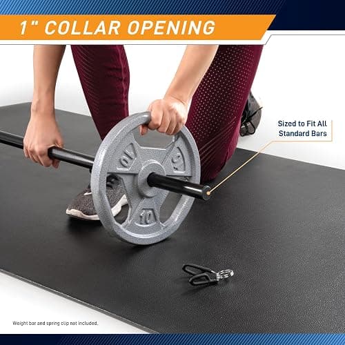 Marcy Classic 1" Cast Iron Standard Grip Plates for Strength Training and Weightlifting thumbnail 5