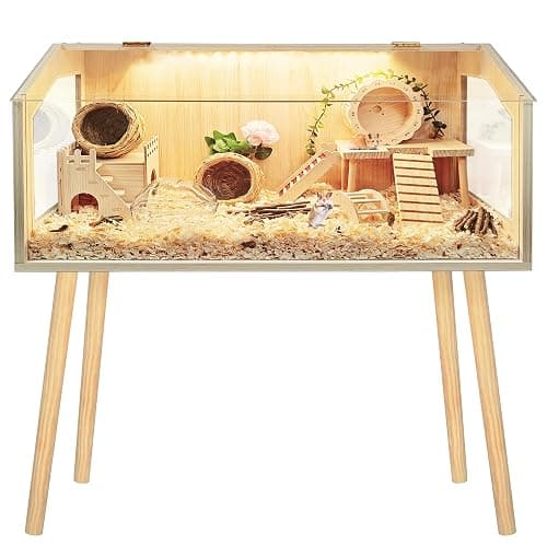 Prolee Hamster Cage with Legs, Guinea Pig Cages Chew Proof, Hamster House, Hamster Cages and Habitats, 48" L x 20" W x 47.6" H - Image 1
