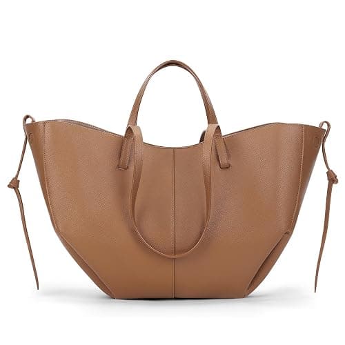 Juoxeepy Work Bag Faux Leather Tote Bag for Women Trendy Handbag Purse Fall Shoulder Bag with Magnetic Closure - Image 1