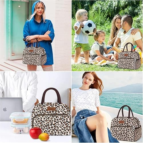 Coobiiya Lunch Box Lunch Bag for Women Adults Men, Reusable Cute Lunch bag - Leakproof, Insulated Lunch Box Tote with Large Capacity, Cooler Container for Work/Travel/Office thumbnail 5