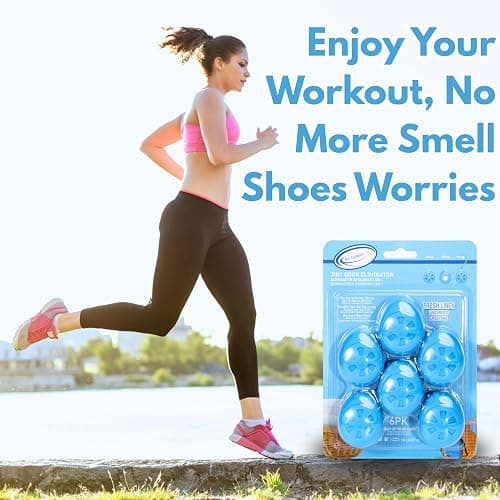 Air Jungles Shoes Deodorizer Ball 6 Count, Fresh Linen Scent, Odor Remover Balls for Sneakers, Gym Bags, Lockers, and Drawers. Essential Oil Provides Natural Freshness thumbnail 4