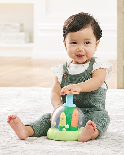 Skip Hop Press & Spin Baby Toy, Farmstand What's Poppin Corn Spinner thumbnail 2