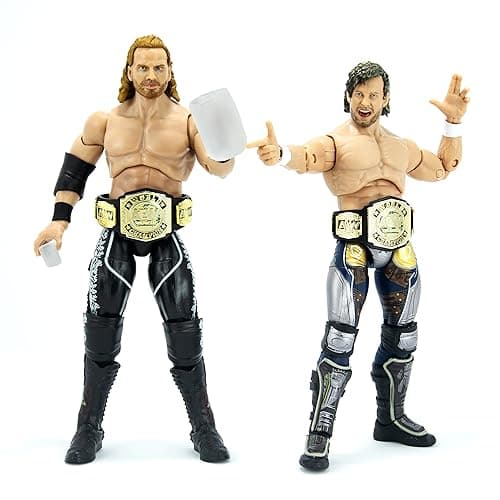 All Elite Wrestling Unrivaled Collection Tag Team Pack - Kenny Omega and Hangman Adam Page Action Figures, Plus Accessories - Amazon Exclusive - Tag Team Pack thumbnail 2