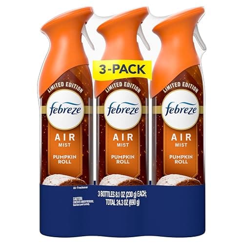 Febreze Odor-Fighting Air Freshener Spray, Room Spray, Pumpkin Roll Air Mist, 8.1 oz, 3ct thumbnail 10