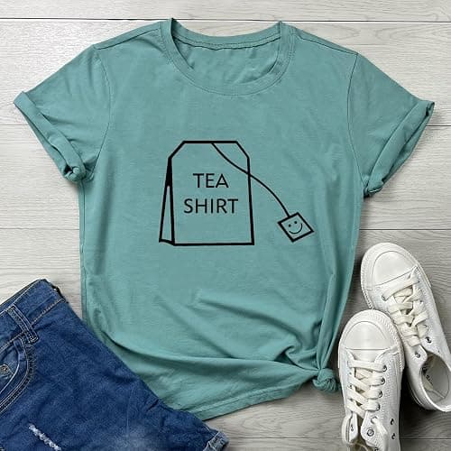 BLACKOO Teen Girl Funny T Shirts Women Cute Tops Junior Graphic Tee thumbnail 2
