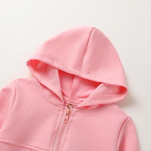 Happy Town Baby Clothes for Girls Boys Solid Color Half-Zip Sweatshirt and Sweatpants Outfits Set Fall Toddler Sweatsuit thumbnail 3