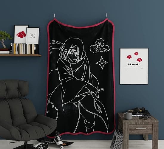 Collectibles Naruto Itachi Anime Bedding Super Soft Micro Raschel Throw, 46 in x 60 in, (Official Licensed Product) by Franco thumbnail 2