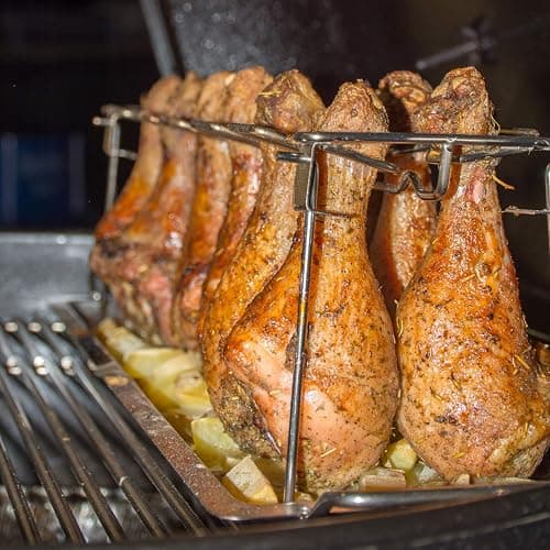 RTT Chicken Leg Rack for Grill with Drip Tray - Easy to Use 12 Slots Chicken Wing Rack - Premium Stainless Steel Chicken Drumstick Rack for Smoker - Chicken Drumstick Holder for Grill Accessories thumbnail 8