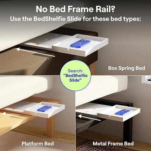 Bedside Shelf for Dorm Room-white thumbnail 6