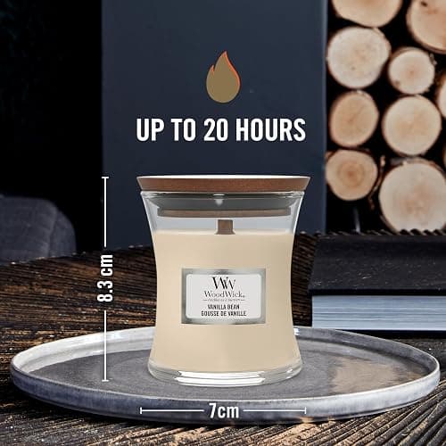 WoodWick Scented Candle with Crackling Wick | Vanilla Mini Hourglass Candle | Up to 20 Hours of Battery Life | Perfect Gifts For Women thumbnail 3