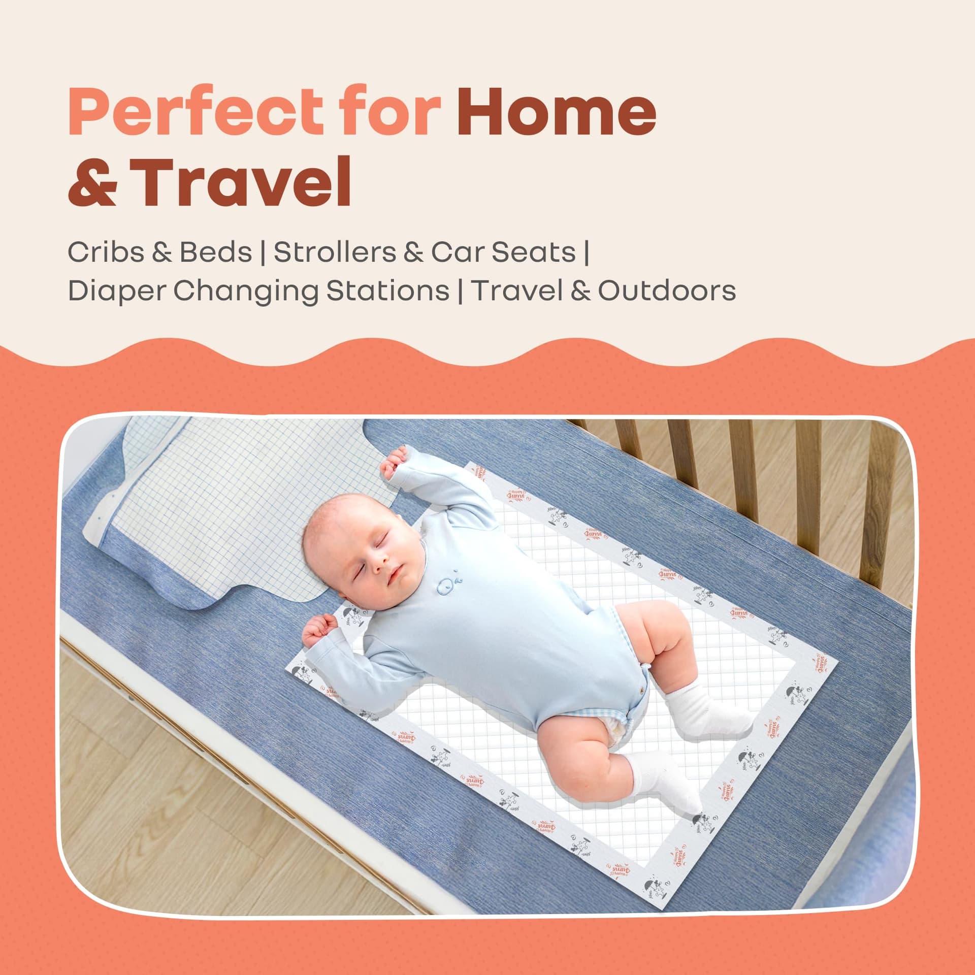 R for Rabbit HygoMat Baby Disposable Changing Mats | 60x60 cm, Pack of 10 Combo Super Absorbent Leak-Proof Underpads | Ultra-Soft Anti-Bacterial Kids Diaper Changing Bed Protector Sheets (White Bunny) thumbnail 3