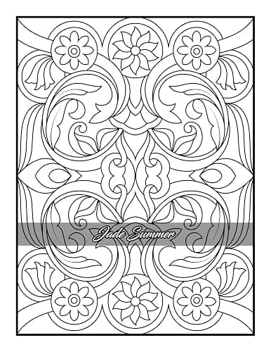 100 Amazing Patterns: An Adult Coloring Book with Fun, Easy, and Relaxing Coloring Pages thumbnail 68