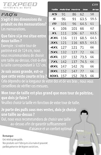 Texpeed Veste moto cuir homme homologué avec protections - Perfect Marlon Brando rétro Chopper blouson - Avec protection véritable biker CE armor (EN 1621-1) Noir - L thumbnail 9