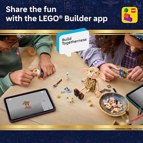 LEGO Harry Potter Dobby the Free Elf 76469 | Collectible Building Toy for Girls & Boys, Ages 8+, Display as Bedroom or Book Shelf Decor, 379 pieces, Gift Idea thumbnail 6
