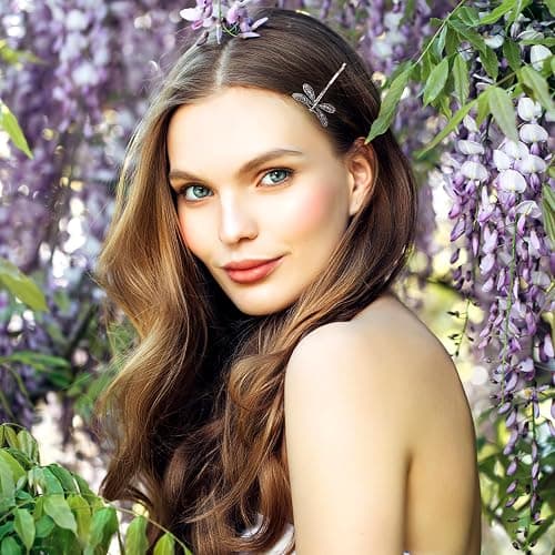 LALAFINA 4Pcs Vintage Dragonfly Hair Clips Dragonfly Bobby Pins Side Clip Wedding Hair Clips Vintage Bobby Pins for Women Wedding, Ancient Silver thumbnail 5
